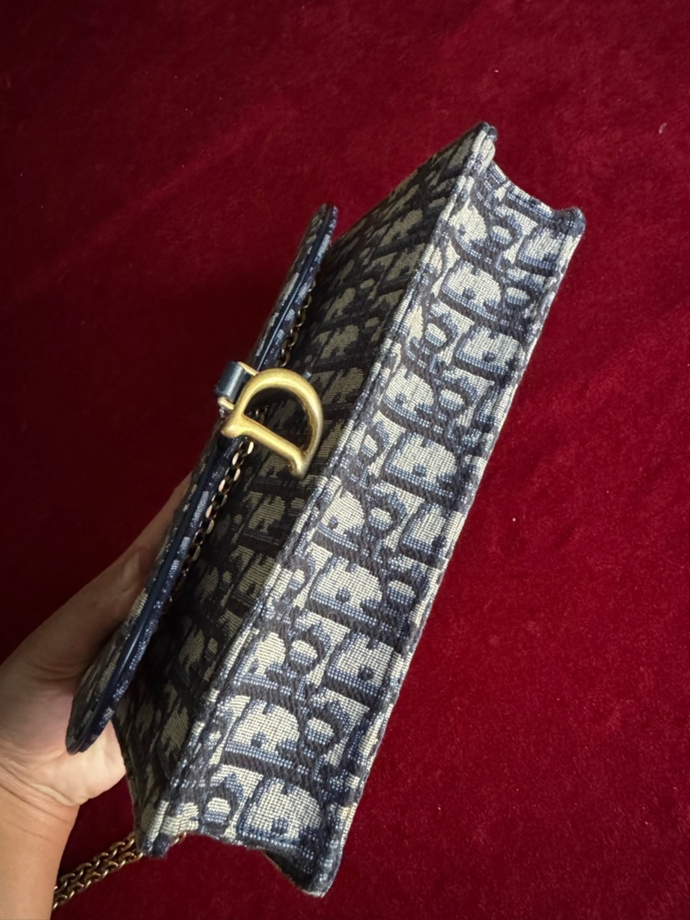 Medium Saddle Pouch with Chain
Blue Dior Oblique Jacquard - Picture 6 of 14